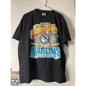 Florida Marlins 1997 World Series T Shirt Large Vintage Baseball Beisbol Miami